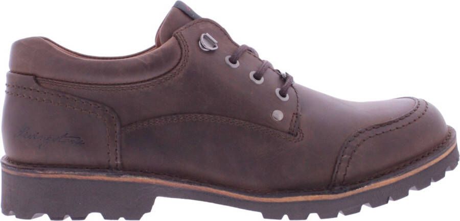 Livingstone by Piedro Livingstone IJmuiden 48961-1502 Veterschoen Bruin Waxed Nubuck Wijdtemaat I 9 Schoenmaat