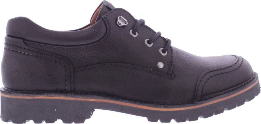 Livingstone by Piedro Livingstone IJmuiden 48961-9800 Veterschoen Zwart Leer Wijdtemaat I 9 Schoenmaat