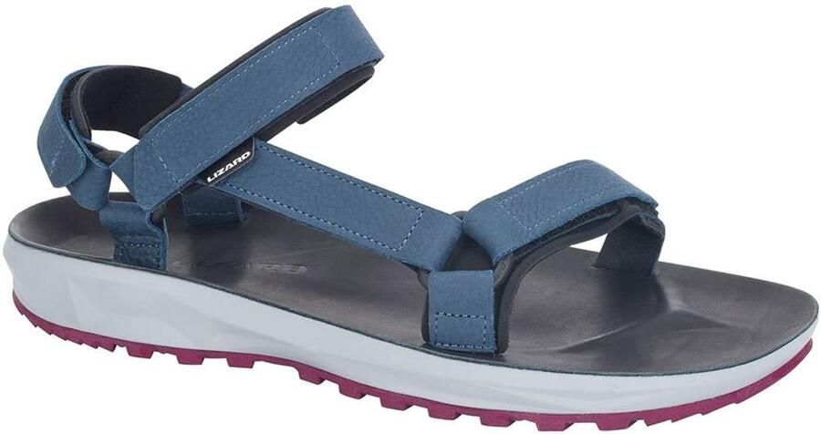 Lizard Super Hike Sandaal Dames Leer Midnight Blue Zinfandel Red
