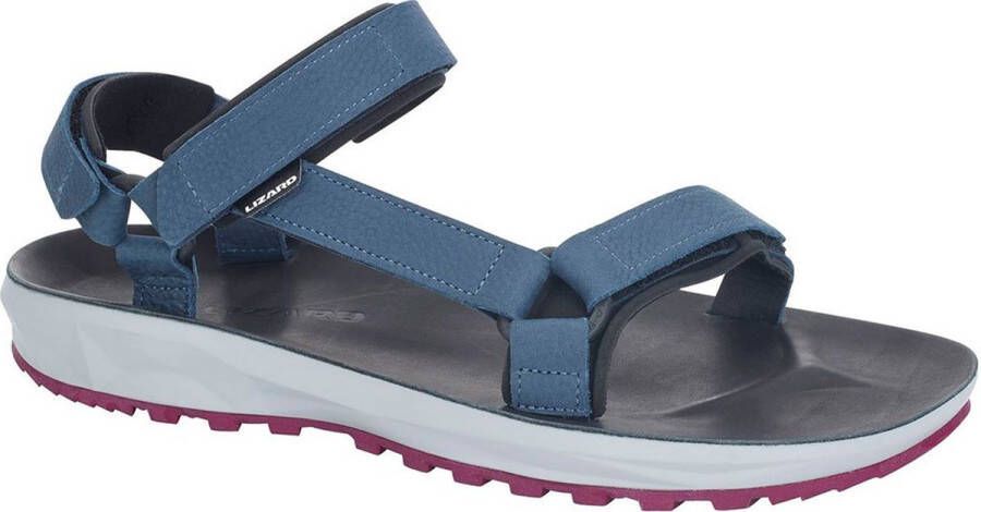Lizard Super Hike Leather Sandalen Blauw Vrouw