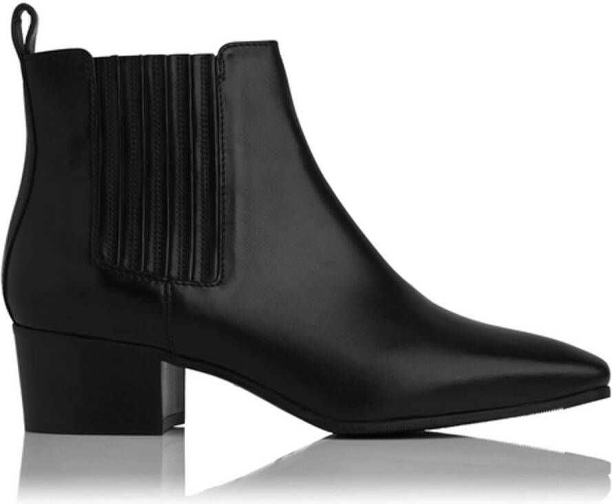 L.K. Bennett Enkellaars Hariett Calf Leather Black