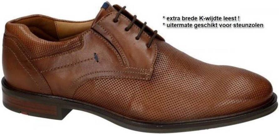 Lloyd -Heren cognac caramel geklede lage schoenen