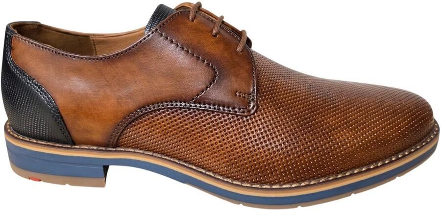 Lloyd Drift 110 Brown Navy Nette Veterschoenen Bruin Leer Heren Smal F Bruin