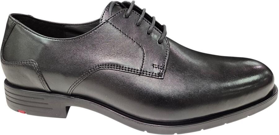 Lloyd Eezy 110W Black Nette Veterschoenen Zwart Leer Heren Breedte K Zwart