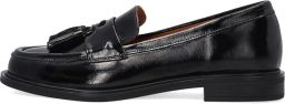 Loafer van lakleer met franjes en sierriem zwart