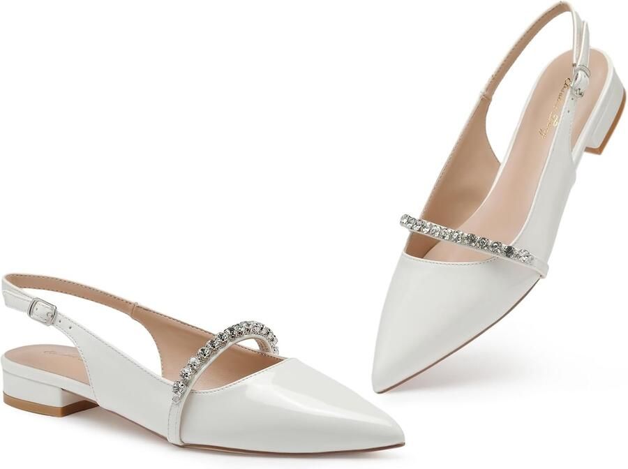 Loafers spitse pumps sandalen met steentjes