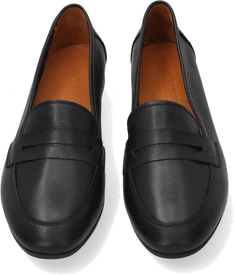 Loafers van leer in penny-stijl zwart
