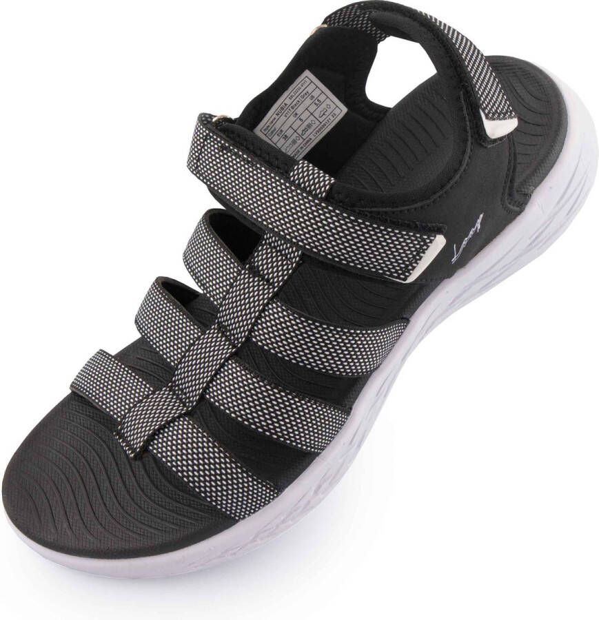 LOAP Dames loafers sandalen nubia zwart leer