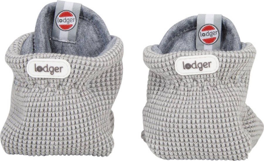 Lodger Antislip Slofjes Baby Grijs Slipper Ciumbelle Katoen Luchtig Unisex 6-12M
