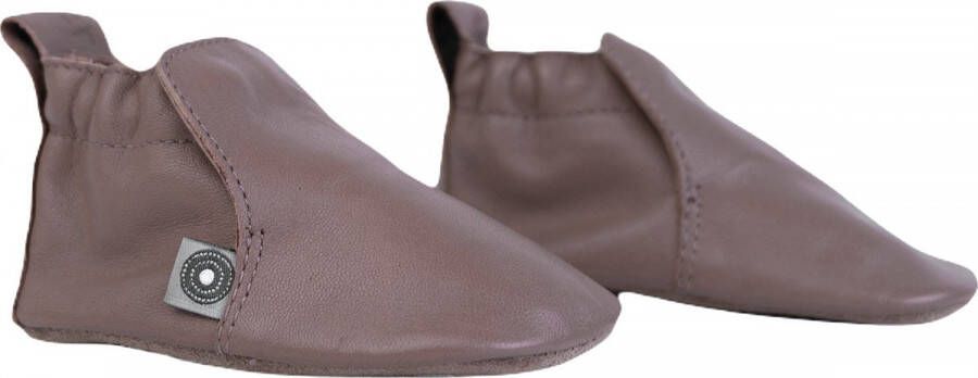 Lodger Baby Slofjes Bruin Stepper Leer Suede Buitenzool Eerste Slofjes Perfecte Pasvorm Stevig 15-18M