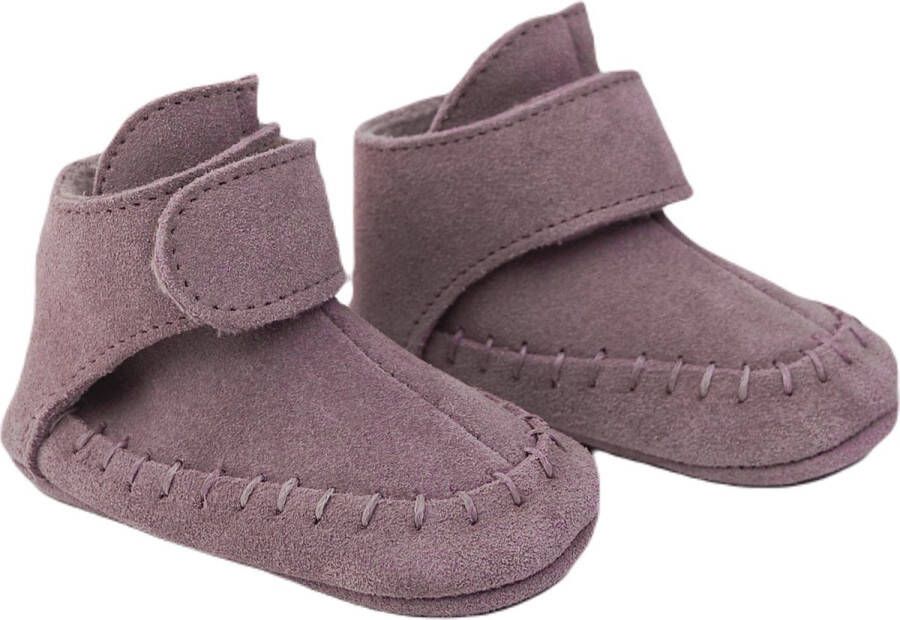 Lodger Baby Schoentjes Walker Mocassin Paars Antislip Soepel leer Klittenbandsluiting 15-18M - Foto 1