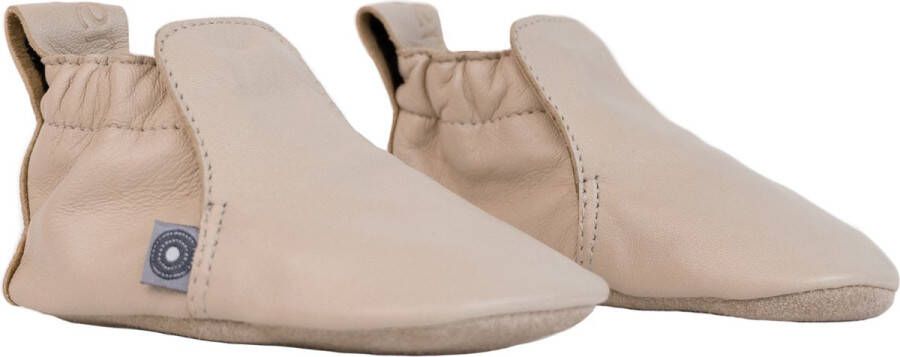 Lodger Baby Slofjes Creme Stepper Leer Suede Buitenzool Eerste Slofjes Perfecte Pasvorm Stevig 15-18M