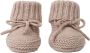 Lodger Baby Slofjes Gebreid 0-6M Beige Slipper Merinowol 100% Merinowol Fashionable - Thumbnail 1