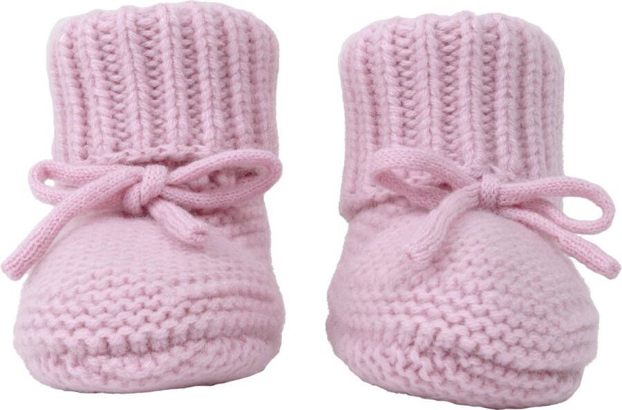 Lodger Baby Slofjes Gebreid 0-6M Lichtroze Slipper Merinowol 100% Merinowol Fashionable