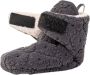 Lodger Babyslofjes 12-18 maanden Zwart Slipper Folklore 100% Fleece Klittenbandsluiting Slofjes die blijven zitten - Thumbnail 1