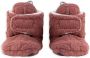 Lodger Baby Slofjes -6M Donkerroze Slipper Folklore 100% Fleece Klittenbandsluiting Slofjes die blijven zitten - Thumbnail 2