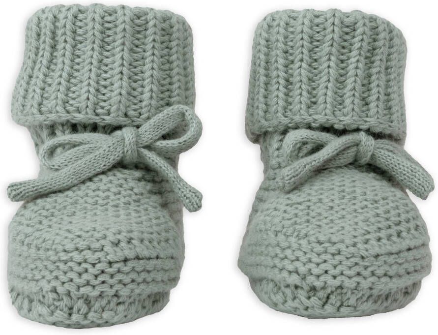Lodger Babyslofjes groen gebreid katoenen 0-6M zacht katoen Slipper Knit