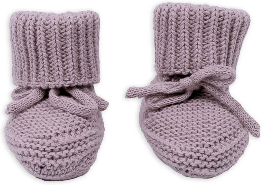 Lodger Babyslofjes newborn paars 0-6M katoen Slipper Knit