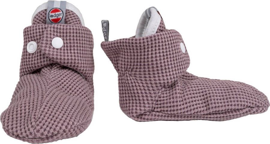 Lodger Babyslofjes Newborn Paars Zacht Katoen Drukknoopsluiting 0-3M Slipper Ciumbelle