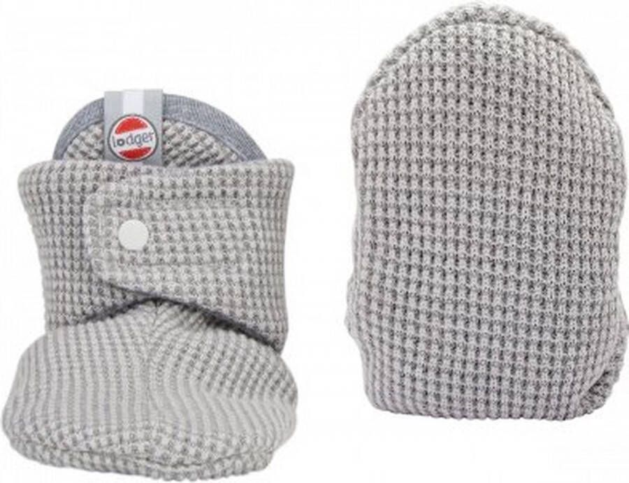 Lodger Antislip Slofjes Baby Grijs Slipper Ciumbelle Katoen Luchtig Unisex 6-12M