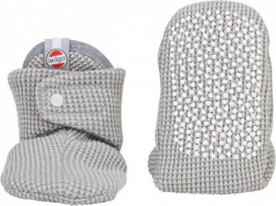 Lodger Antislip Slofjes Baby Grijs Slipper Ciumbelle Katoen Luchtig Unisex 6-12M