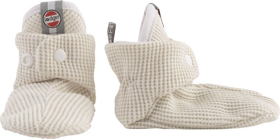 Lodger Babyslofjes antislipzool 17 Creme Slipper Ciumbelle Katoen 6-12M