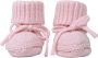 Lodger Katoenen Babyslofjes 0-6M Roze 100% Katoen Slipper Knit - Thumbnail 1