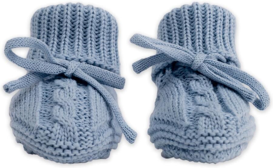 Lodger Baby Slofjes Gebreid Blauw Katoen Newborn Slofjes & Babysokjes