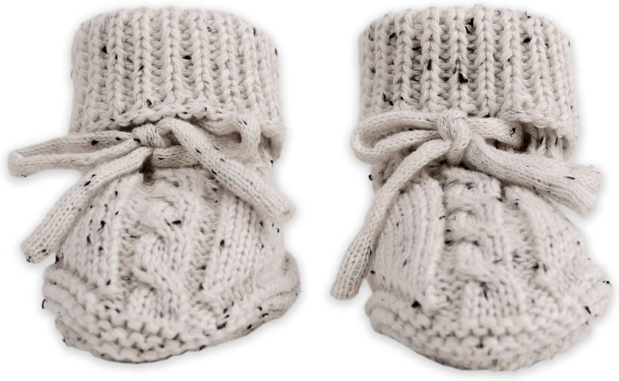 Lodger Baby Slofjes Gebreid Bruin Katoen Newborn Slofjes & Babysokjes