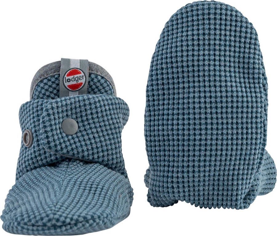 Lodger Babyslofjes antislip zool blauw 17 Slipper Ciumbelle Katoen 6-12M