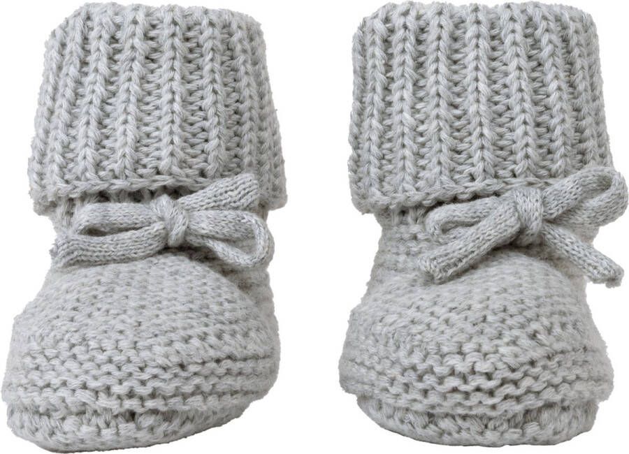 Lodger Newborn Slofjes 0-6M Grijs 100% Katoen Slipper Knit