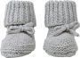 Lodger Newborn Slofjes 0-6M Grijs 100% Katoen Slipper Knit - Thumbnail 1