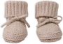 Lodger Newborn Slofjes creme 0-6M zacht Katoen Slipper Knit - Thumbnail 1