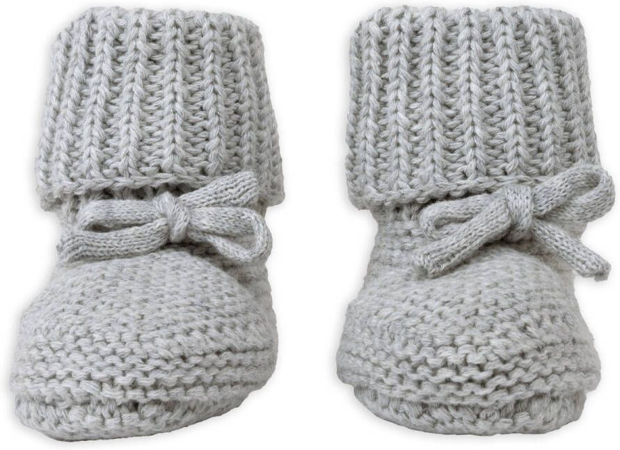 Lodger Newborn Slofjes 0-6M Grijs 100% Katoen Slipper Knit