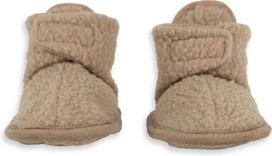 Lodger Newborn slofjes teddy Beige Blijven goed aan Warm