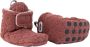 Lodger Baby Slofjes 6-12 maanden Donkerroze Slipper Folklore 100% Fleece Klittenbandsluiting Slofjes die blijven zitten - Thumbnail 2