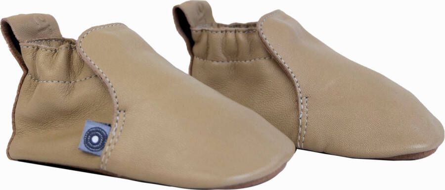 Lodger Slofjes Beige Stepper Leer Suede Buitenzool Eerste Loopschoentjes Perfecte Pasvorm Stevig 3-6M