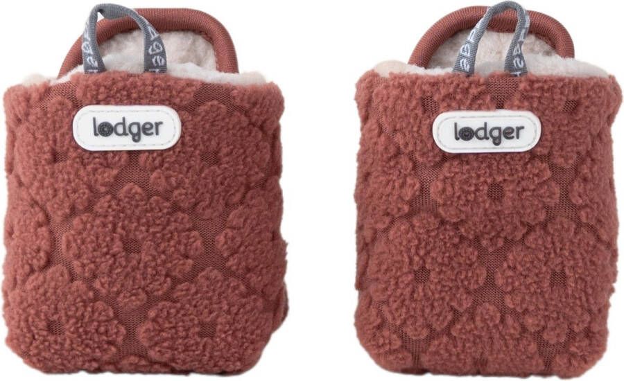 Lodger Warme Slofjes Slipper Folklore 100% Fleece -18M Klittenbandsluiting Slofjes die blijven zitten Donkerroze