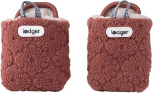 Lodger Winter Babyslofjes Slipper Folklore 100% Fleece -3M Klittenbandsluiting Slofjes die blijven zitten Donkerroze