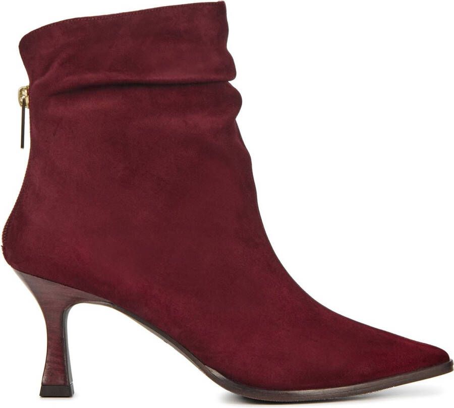 LODI Enkellaarsjes Dames Jalis Maat: 38 Materiaal: Suède Kleur: Rood