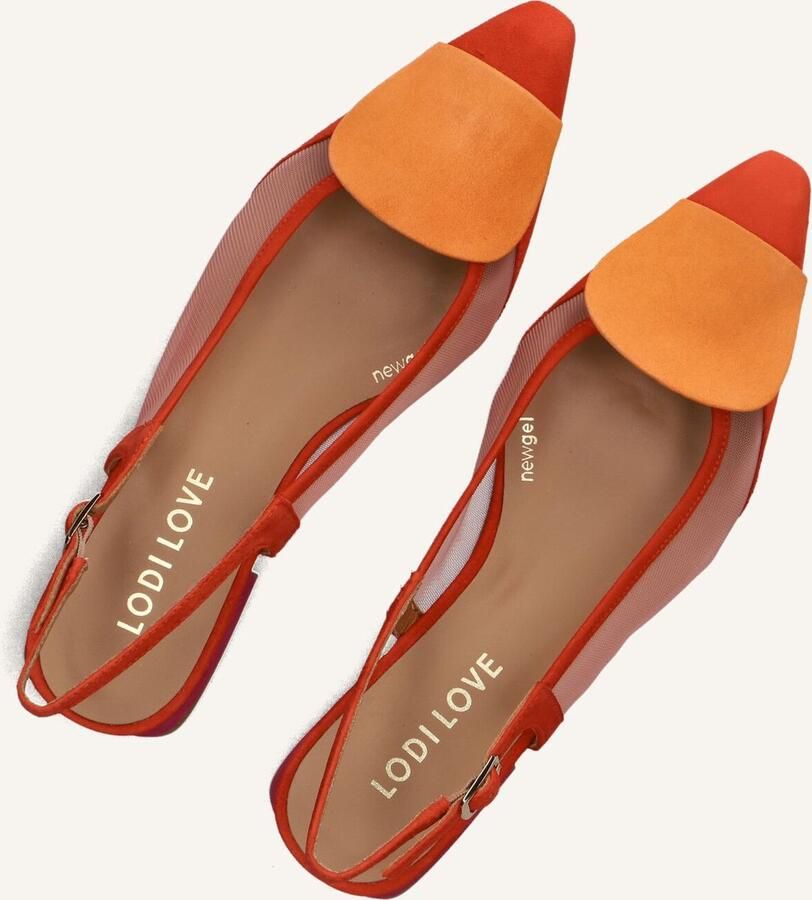 LODI Slingbacks Dames Bro5264 Maat: 39 Materiaal: Nubuck Kleur: Rood - Foto 3