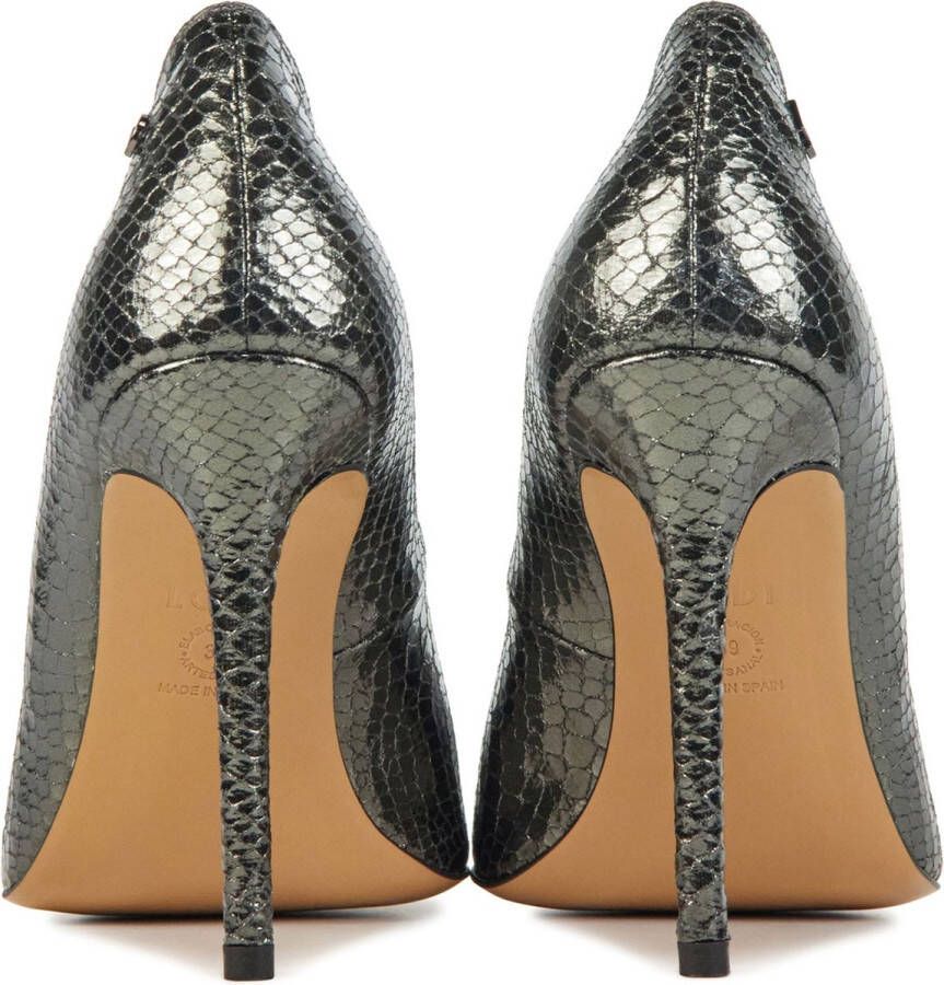Lodi Pumps Stiletto Dames Damesschoenen Leer Slangenprint Blokhak hoogte 10 cm Wolis te Lood