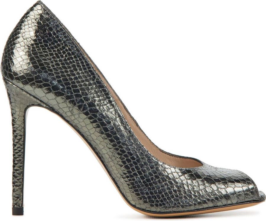 Lodi Pumps Stiletto Dames Damesschoenen Leer Slangenprint Blokhak hoogte 10 cm Wolis te Lood - Foto 5