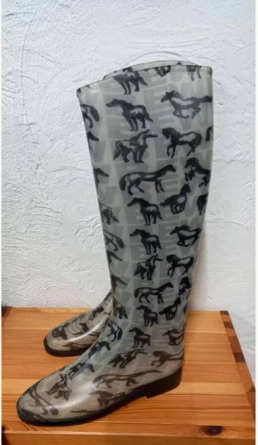 Loesdau Rijlaarzen paardjes rubber lamswol inlegzool