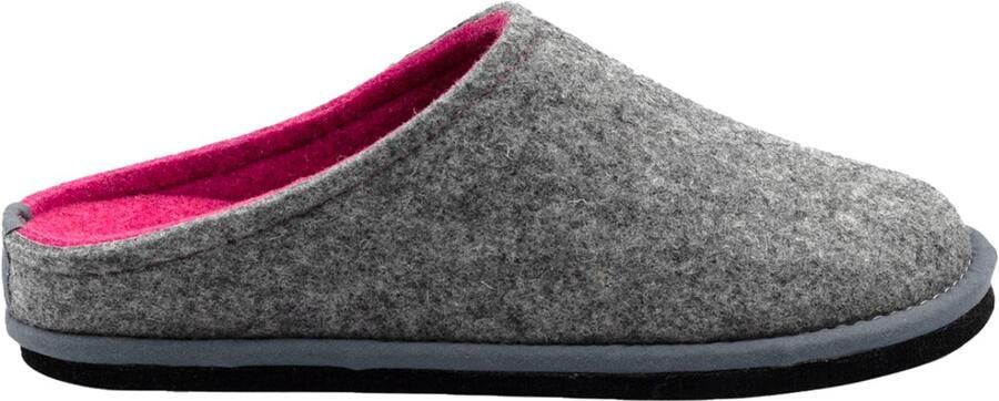 Loewenweiss Lowenweiss Easy Bicolore Handgemaakte Pantoffels Gekookte Wol Grijs Fuchsia GRIJS