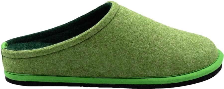 Loewenweiss Lowenweiss Easy Bicolore Handgemaakte Pantoffels Gekookte Wol Groen