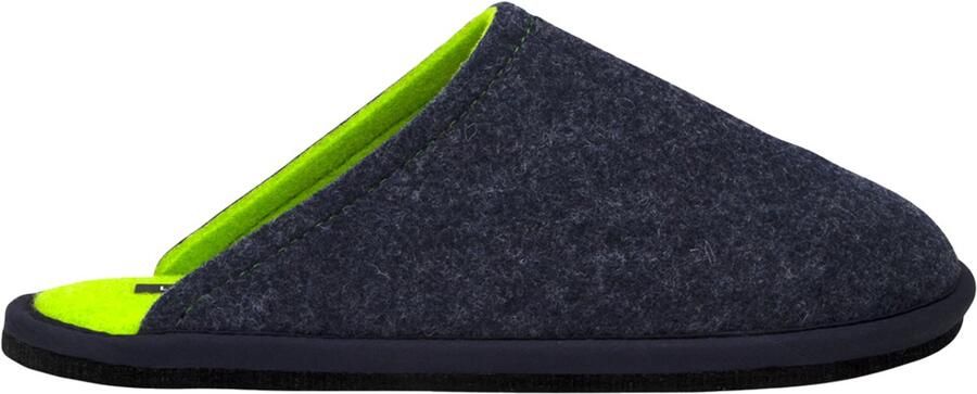 Loewenweiss Lowenweiss Hygge Bicolor Pantoffels Handgemaakte Wolvilt Sloffen Blauw GroenLowenweiss Hygge Bicolor Pantoffels Handgem BLAUW
