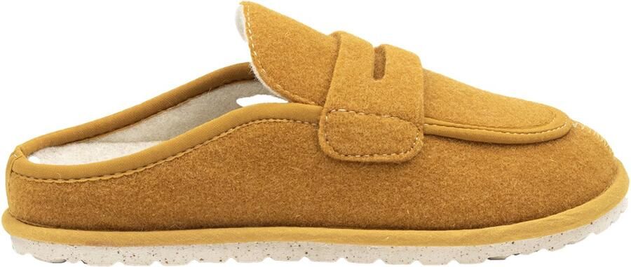 Loewenweiss Lowenweiss Mokka Outdoor Wollen Pantoffels Binnen Buiten Gerecyclede EVA Zool Duurzaam & Wasbaar Geel