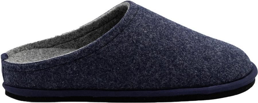 Loewenweiss Lowenweiss Easy Bicolore Handgemaakte Pantoffels Gekookte Wol Blauw Grijs BLAUW