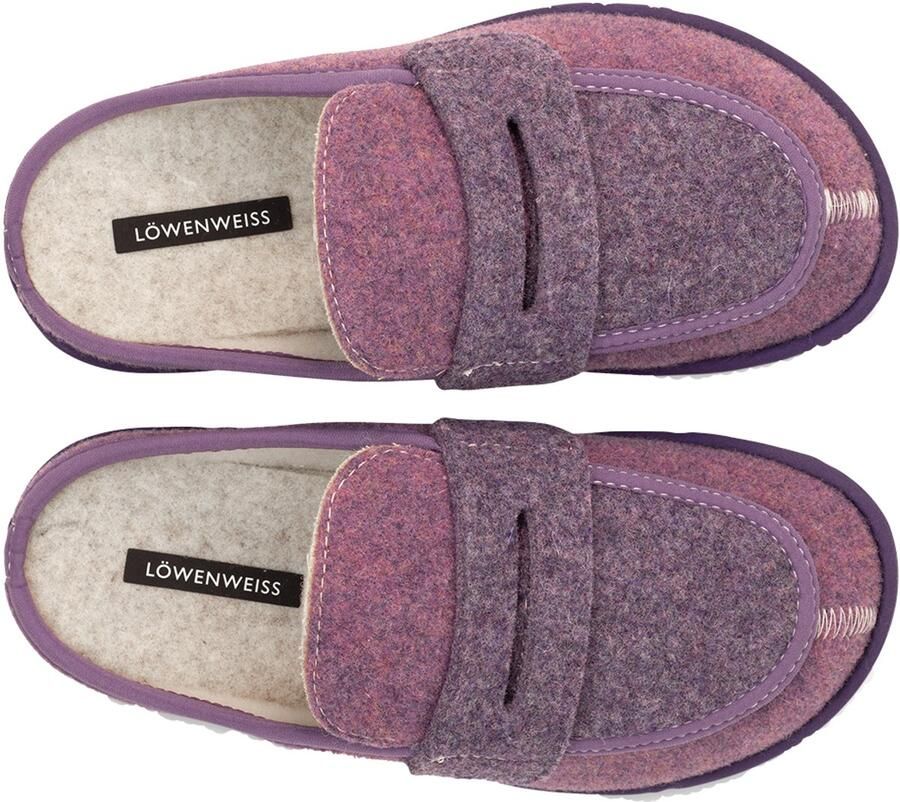 Loewenweiss Löwenweiss Hausschuhe Mokka Outdoor 4401FL Blueberry-Unisex - Foto 3